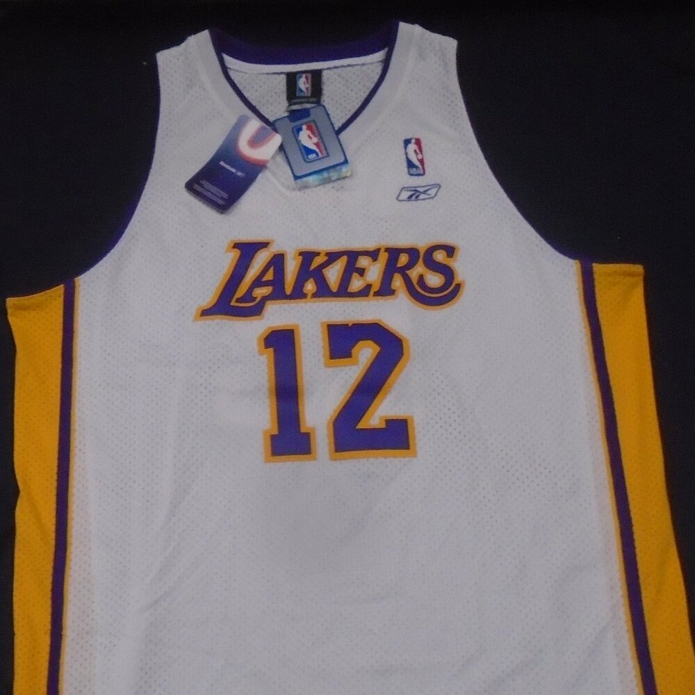 Reebok NBA Authentic Vlade Divac Los Angeles Lakers Jersey Size 2XL Adult NWTS